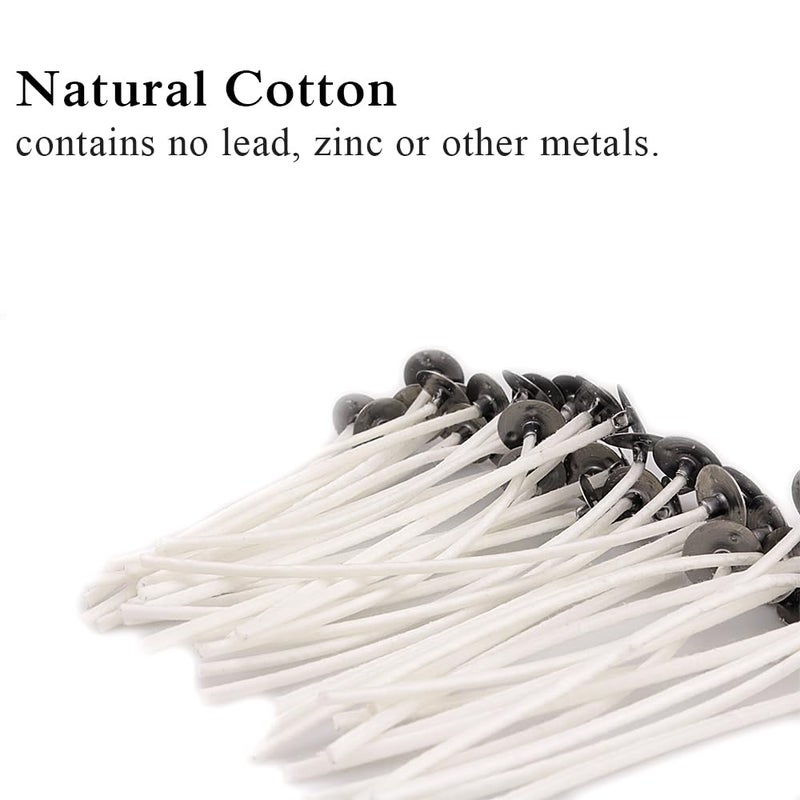 EricX Light 100 Piece Cotton Candle Wick,3.5" Pre-Waxed & Cotton Core,for Candle Making,Candle DIY - Image 5
